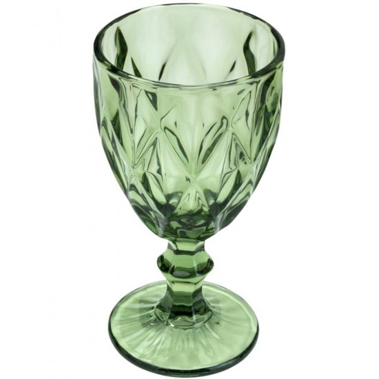 Jogo 6 Tacas 350ml De Vidro Diamond Verde 